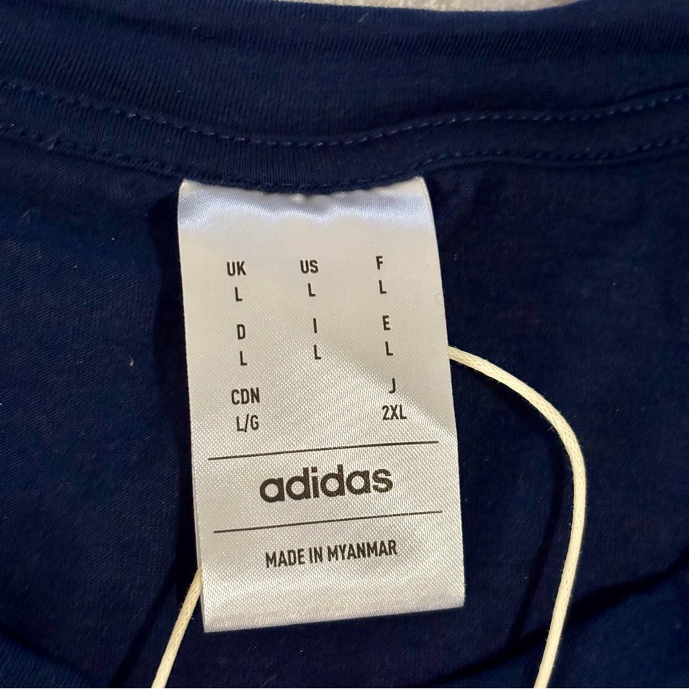 Adidas Mens Navy Blue Large Axis Tee 3.0 - Picture 4 of 7